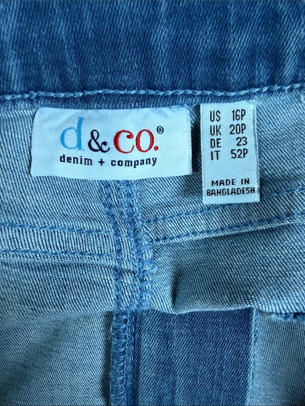 Denim&Co Indigo Easy Stretch Tapered Ankle Jean Women’s Size 16 Petite NWT QVC - Picture 9 of 12
